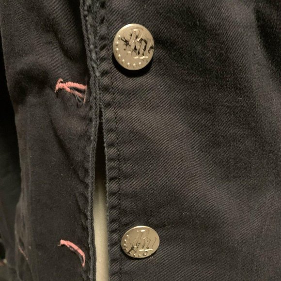 Vintage Rocawear Jacket Black Juniors L Pink Embro - Picture 8 of 12